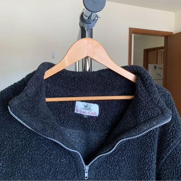 True Grit Fleece 1/2 Zip Pullover Sweater Jacket